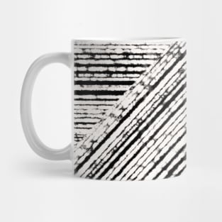 Abstract Earthy Black and White Boho Mug